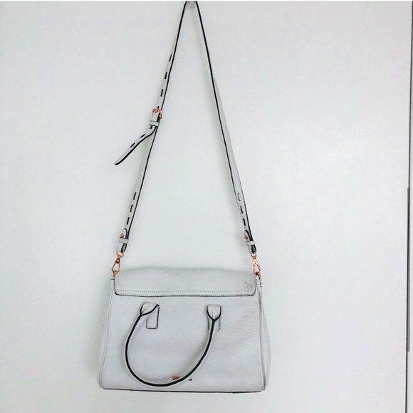 rebecca minkoff white and rose gold jules satchel bag - Picture 5 of 10